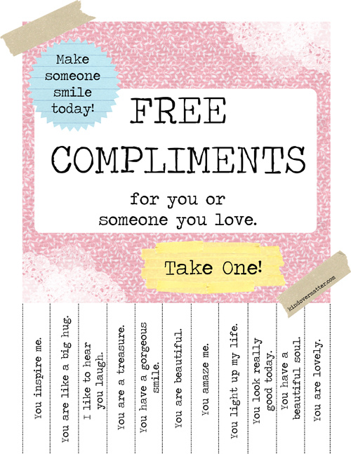 Free Compliments Poster