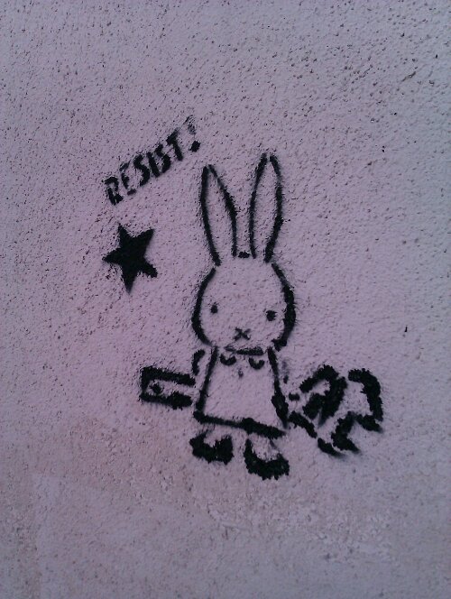 Stencil Graffiti Rabbit