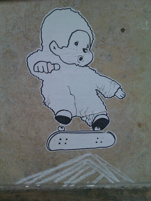 Skateboarding Monchhichi